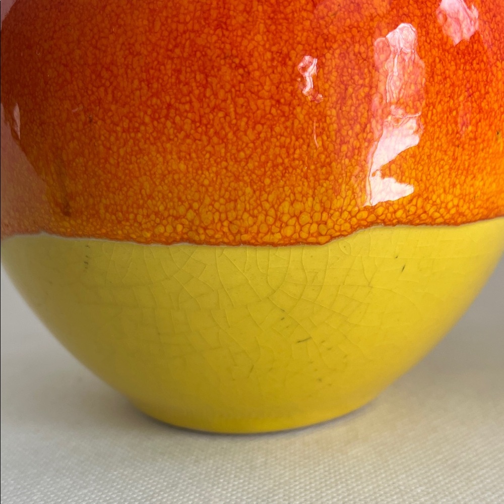 Crate and Barrel Sunset Gradient Ceramic Vases Set of 3 - Picture 7 of 9